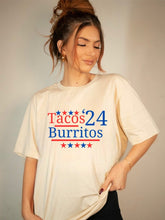 Load image into Gallery viewer, Tacos and Burritos 2024 Graphic Tee | Multiple Colors - Elevated Boutique CO
