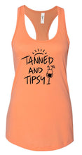 Load image into Gallery viewer, Tanned and Tipsy Racerback Tank | Multiple Colors - Elevated Boutique CO
