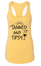 Load image into Gallery viewer, Tanned and Tipsy Racerback Tank | Multiple Colors - Elevated Boutique CO
