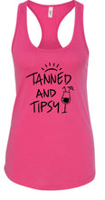 Load image into Gallery viewer, Tanned and Tipsy Racerback Tank | Multiple Colors - Elevated Boutique CO
