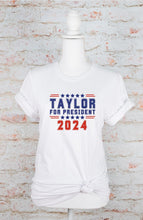 Load image into Gallery viewer, Taylor for President 2024 Graphic Tee | Multiple Colors - Elevated Boutique CO
