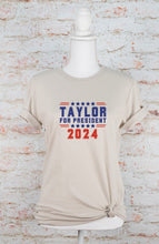 Load image into Gallery viewer, Taylor for President 2024 Graphic Tee | Multiple Colors - Elevated Boutique CO
