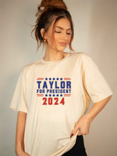 Load image into Gallery viewer, Taylor for President 2024 Graphic Tee | Multiple Colors - Elevated Boutique CO
