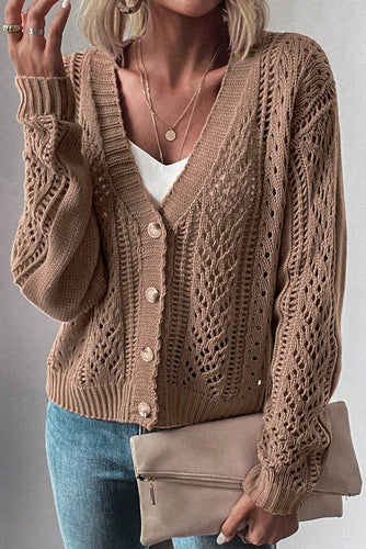 The Ella Sweater Knit Button Cardi - Elevated Boutique CO