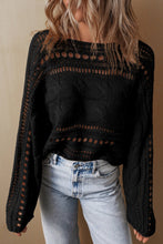 Load image into Gallery viewer, The Erin Chunky Crochet Sweater - Elevated Boutique CO
