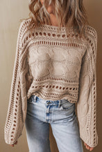 Load image into Gallery viewer, The Erin Chunky Crochet Sweater - Elevated Boutique CO
