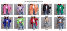 Load image into Gallery viewer, The Jenny Distressed Shacket - Elevated Boutique CO
