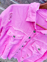 Load image into Gallery viewer, The Jenny Distressed Shacket - Elevated Boutique CO
