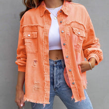 Load image into Gallery viewer, The Jenny Distressed Shacket - Elevated Boutique CO
