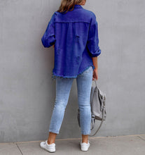 Load image into Gallery viewer, The Jenny Distressed Shacket - Elevated Boutique CO
