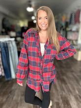 Load image into Gallery viewer, The Randi Raw Hem Oversize Flannel - Elevated Boutique CO
