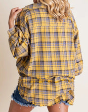 Load image into Gallery viewer, The Randi Raw Hem Oversize Flannel - Elevated Boutique CO
