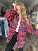 Load image into Gallery viewer, The Randi Raw Hem Oversize Flannel - Elevated Boutique CO
