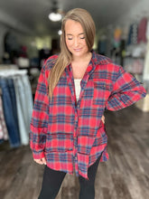 Load image into Gallery viewer, The Randi Raw Hem Oversize Flannel - Elevated Boutique CO
