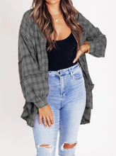 Load image into Gallery viewer, The Randi Raw Hem Oversize Flannel - Elevated Boutique CO
