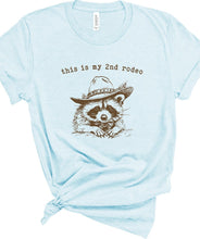 Load image into Gallery viewer, This is my 2nd Rodeo Cowboy Racoon Graphic Tee | Multiple Colors - Elevated Boutique CO
