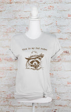 Load image into Gallery viewer, This is my 2nd Rodeo Cowboy Racoon Graphic Tee | Multiple Colors - Elevated Boutique CO
