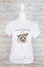 Load image into Gallery viewer, This is my 2nd Rodeo Cowboy Racoon Graphic Tee | Multiple Colors - Elevated Boutique CO
