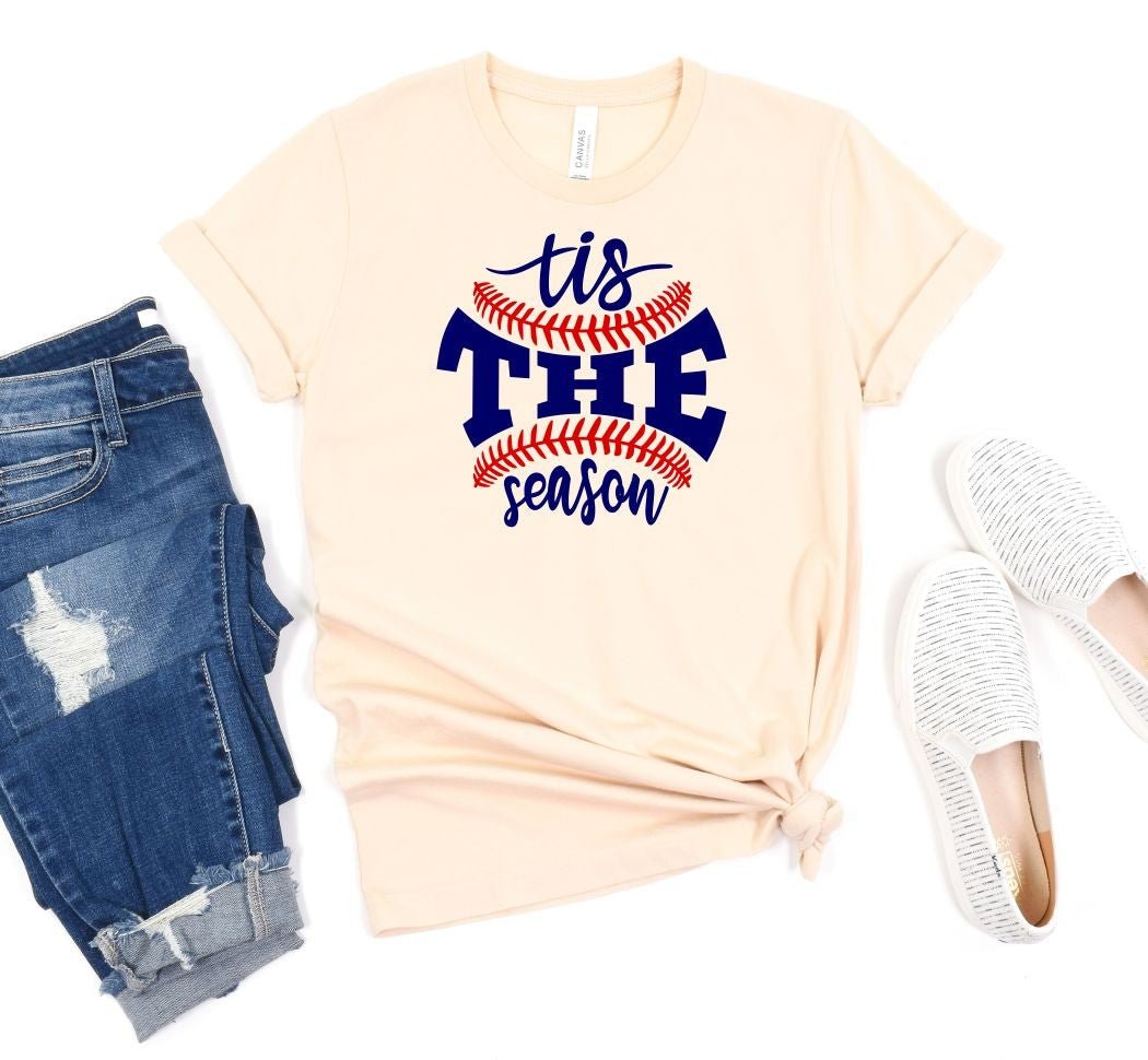 Tis the Season Baseball Graphic Tee | Multiple Colors - Elevated Boutique CO