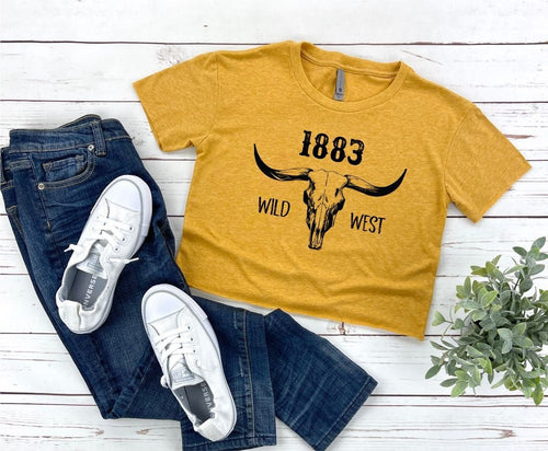 Wild West Cropped Tee | Multiple Colors - Elevated Boutique CO