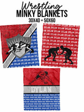 Load image into Gallery viewer, Wrestling Action Minky Blanket *Multiple Colors* - Elevated Boutique CO
