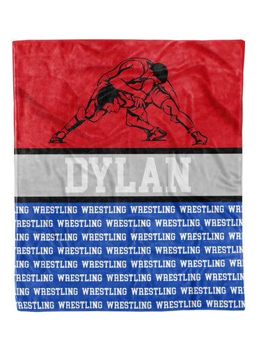 Wrestling Split Minky Blanket *Multiple Colors* - Elevated Boutique CO