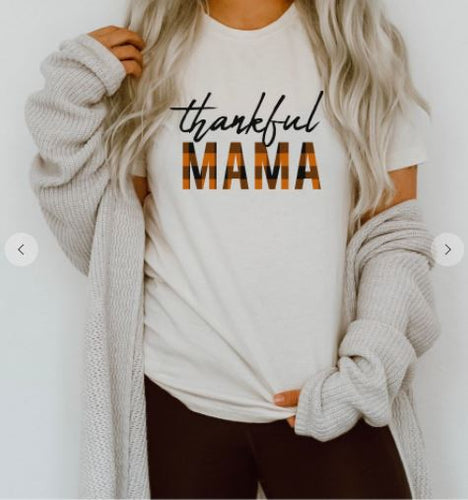 (PRE-SALE CLOSED) Thankful Mama Graphic Tee - Elevated Boutique CO